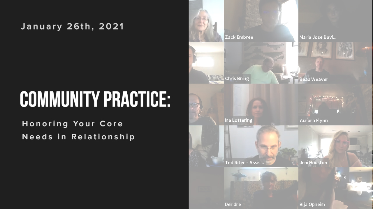Community Practice Call: Honoring Your Core Needs in Relationship