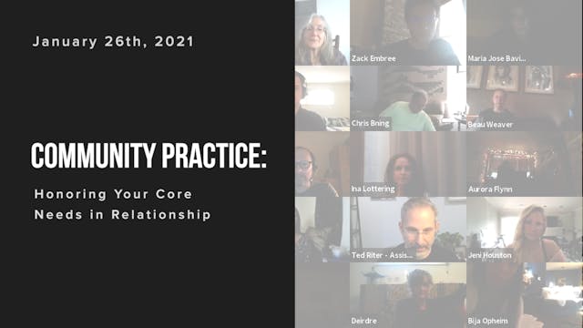 Community Practice Call: Honoring You...