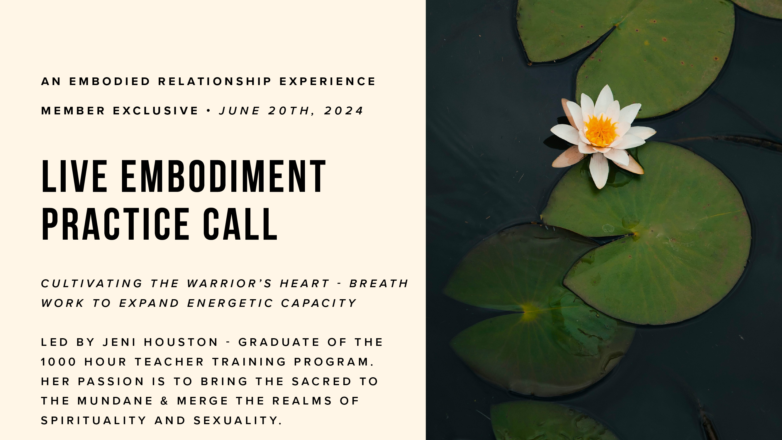 Live Embodiment Practice Call, Thursday, June 20th