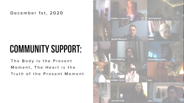 Community Support: December 1st 2020