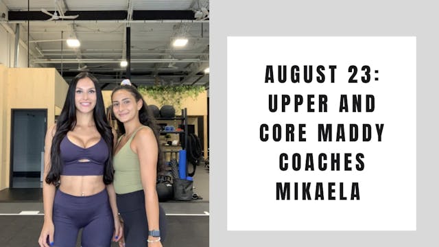 Upper and core - August 23
