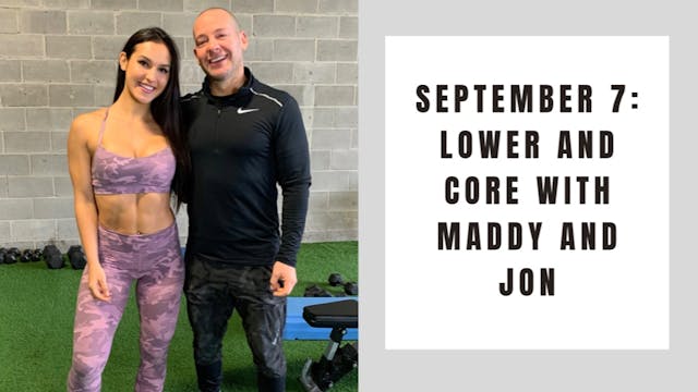 Lower and abs- september 7