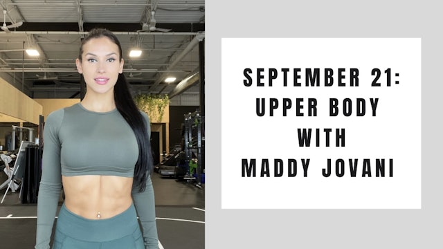 Upper Body - September 21
