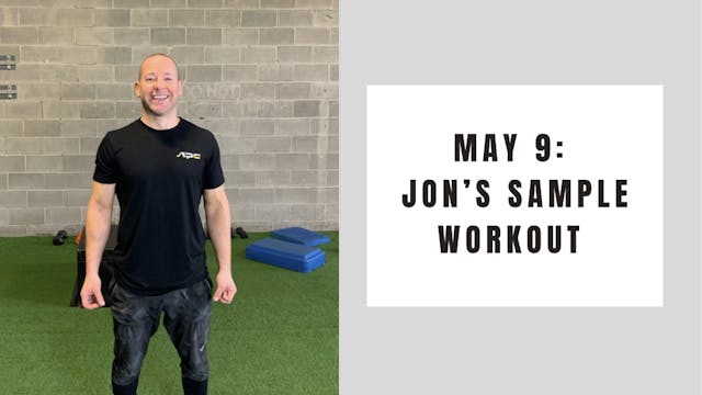Jon's sample workout- May 9