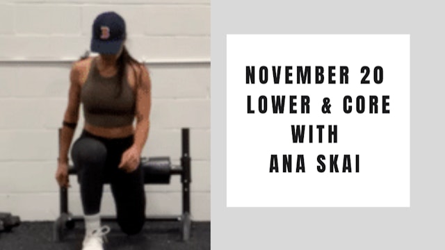 Lower and core-November 20
