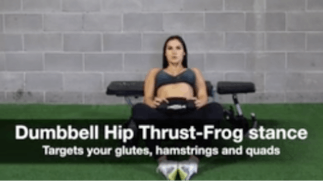 Dumbbell Hip Thrust- Frog Stance