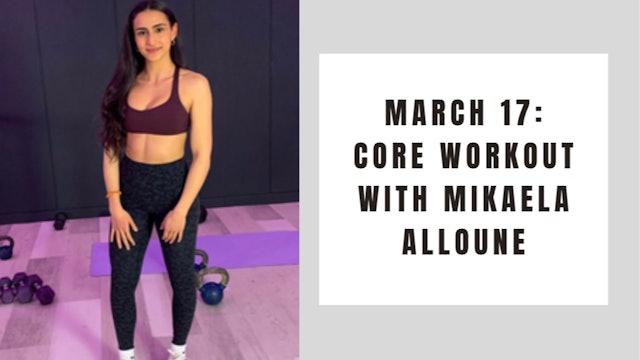 Core Workout (Maddy Inspired)-March 17