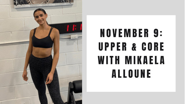 Upper and core-November 9 