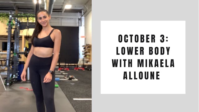 Lower Body-October 3