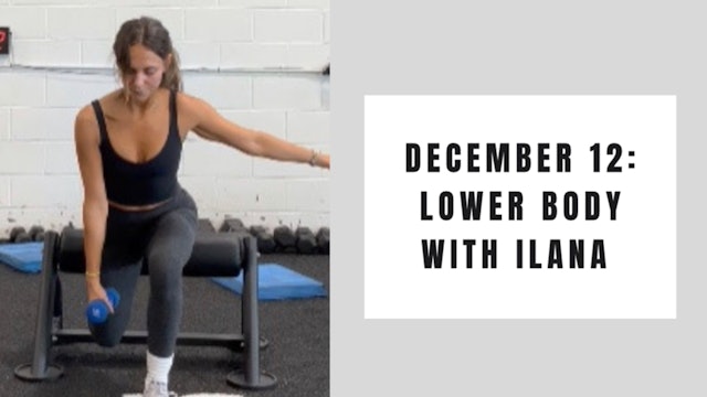 Lower body - December 12