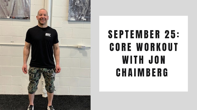 Core Workout-September 25