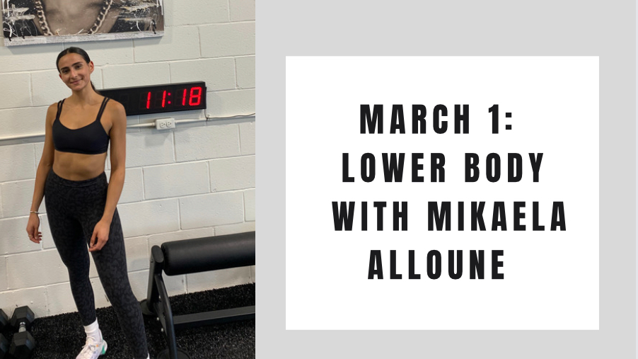 Lower Body- March 1 