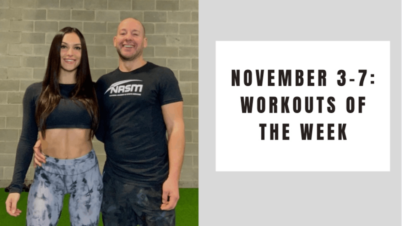 Workouts of the Week (November 3 to 7)
