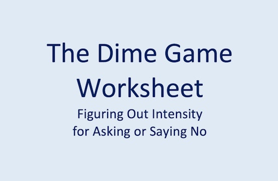 The Dime Game Worksheet