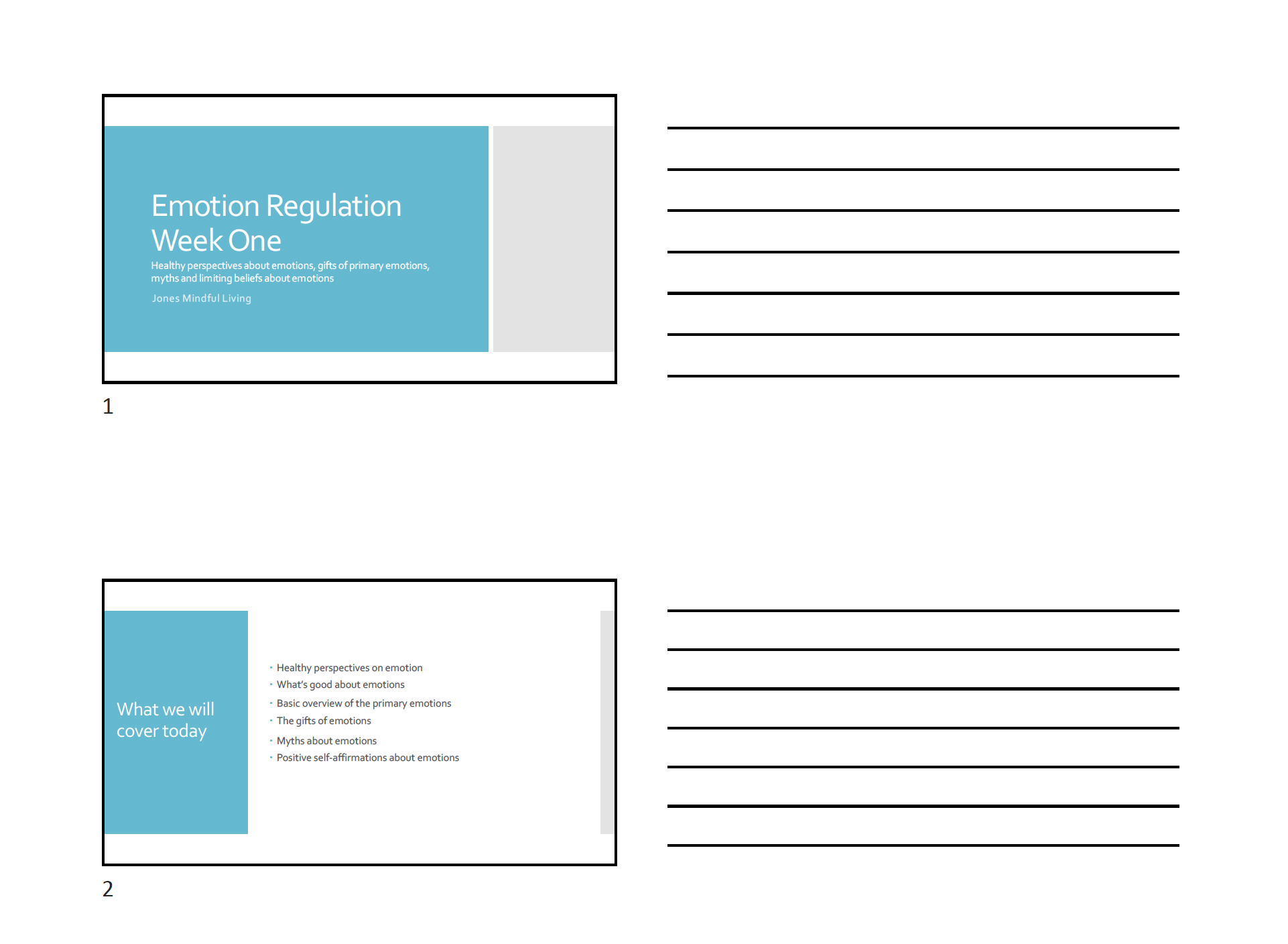 Emotion Regulation Week 1 (3 slides per page and notes)