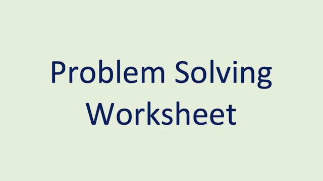 Problem Solving Worksheet