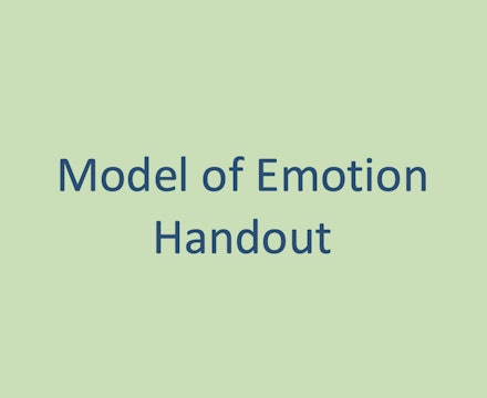 Model of Emotion Handout