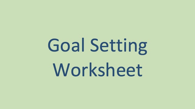 Goal Setting Worksheet