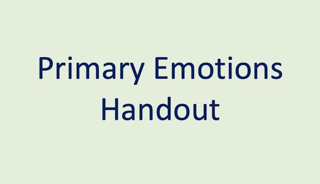 Primary Emotions Handout