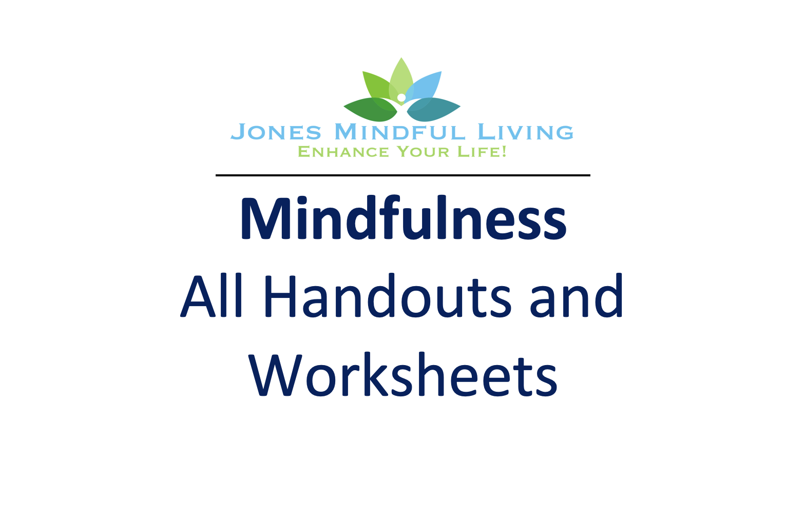 Mindfulness - All Handouts and Worksheets