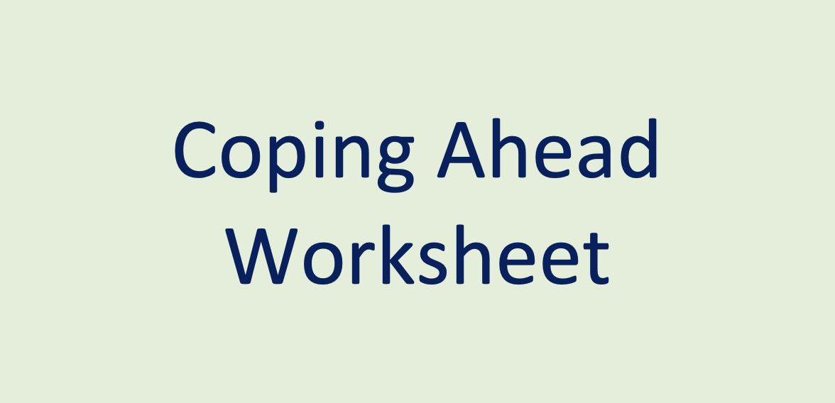 Cope Ahead Worksheet