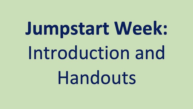 Jumpstart Introduction and Handouts