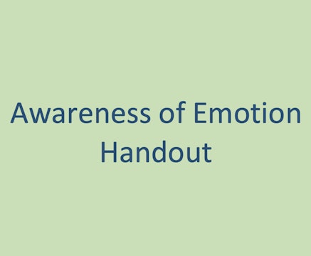Awareness of Emotion Handout