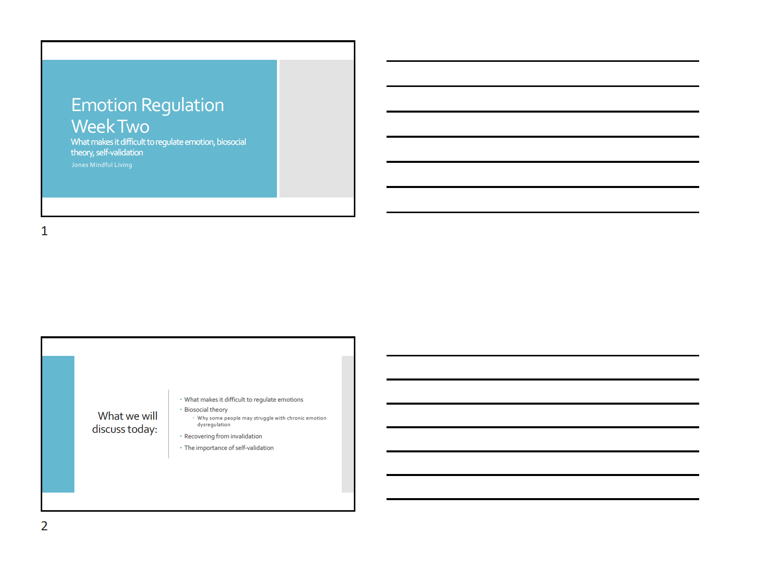 Emotion Regulation Week 2 (3 slides per page)