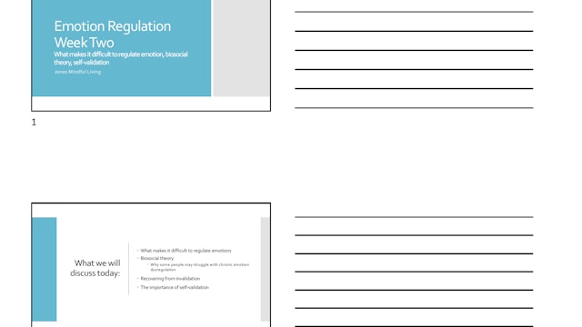 Emotion Regulation Week 2 (3 slides per page)