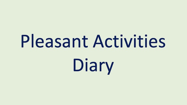 Pleasant Activities Diary
