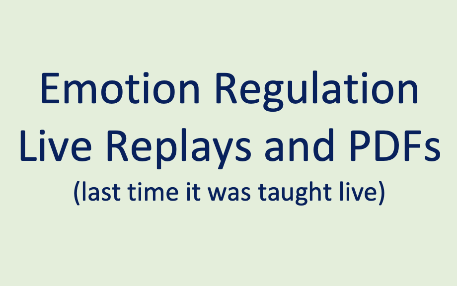 Emotion Regulation Live Replays