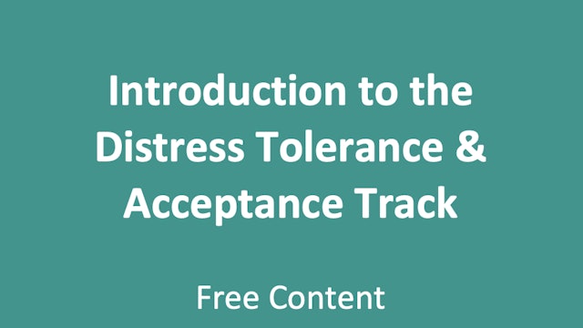 Introduction to Distress Tolerance & Accepting Reality
