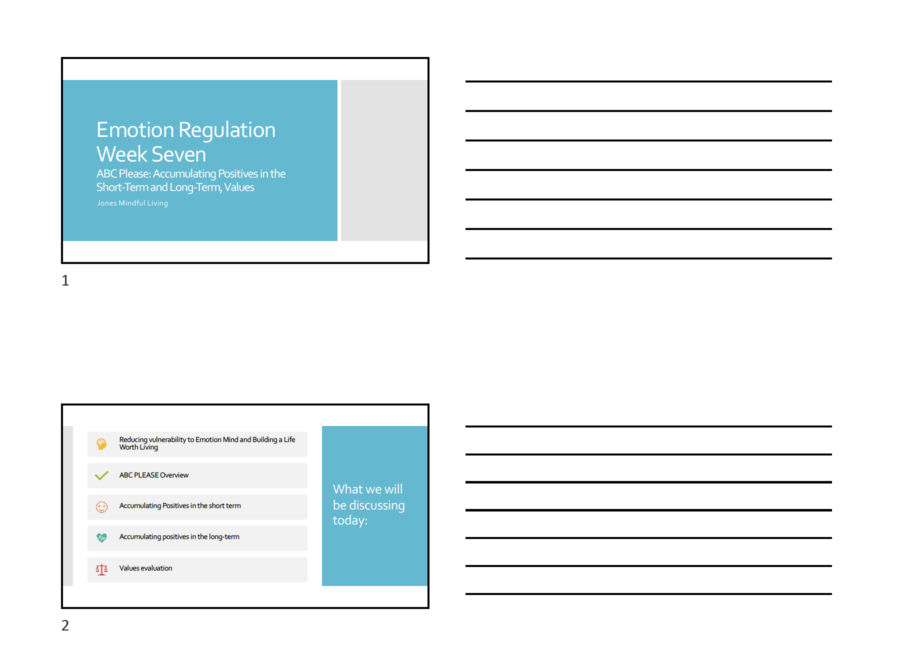 Emotion Regulation Week Seven Presentation (3 slides per page)