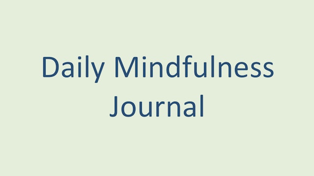 Daily Mindfulness Journal
