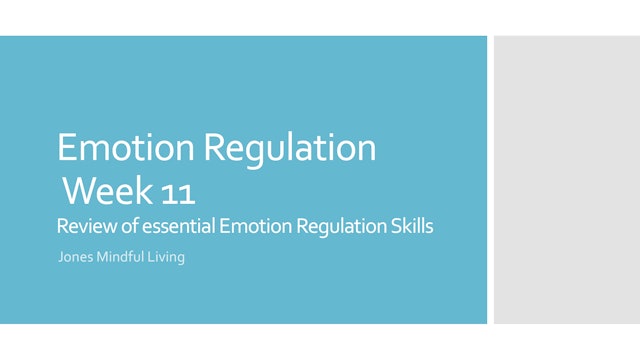 Emotion Regulation Week 11 Presentation PDF