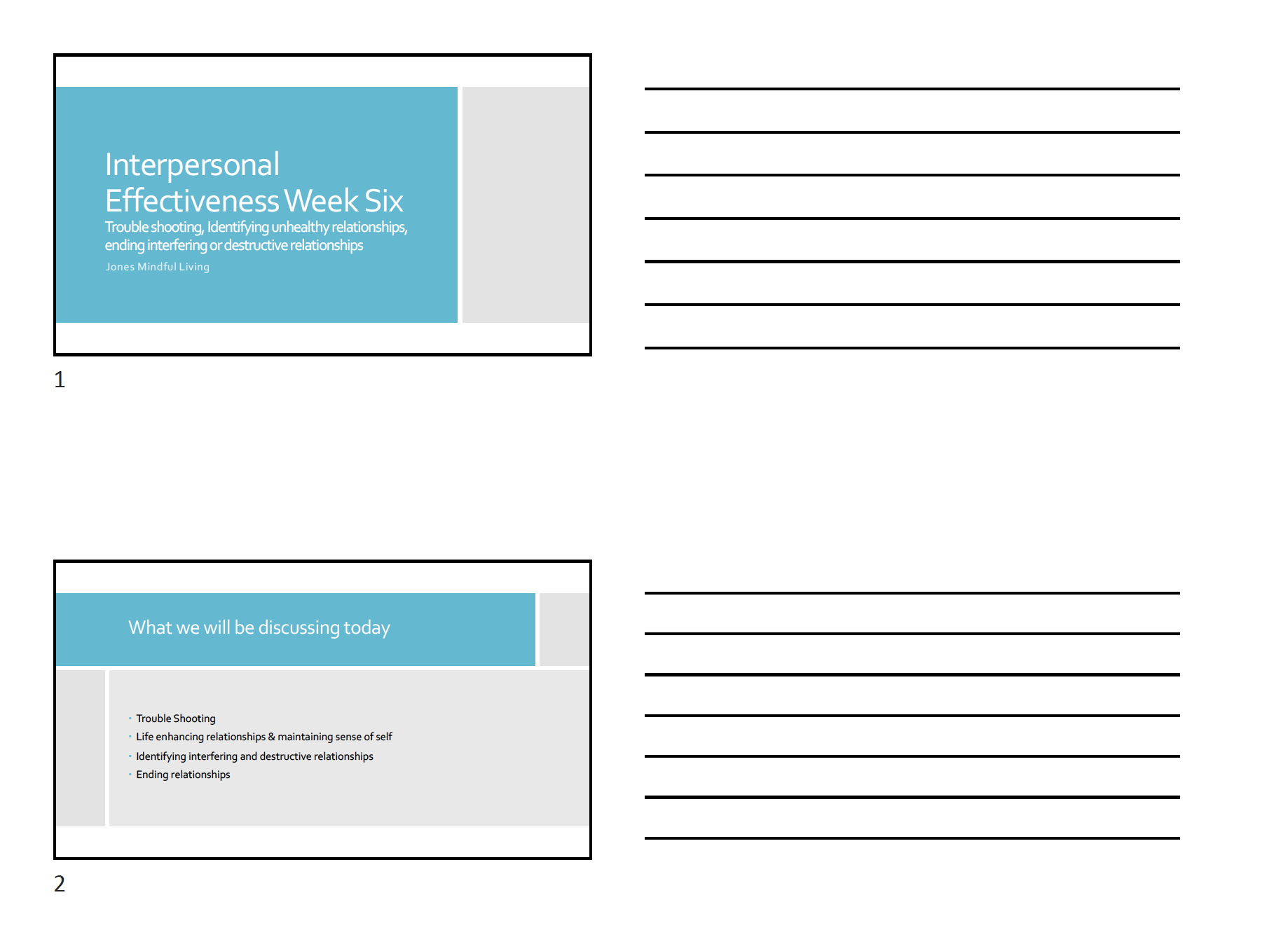 Interpersonal Effectiveness Week 6 (3 slides per page) PDF