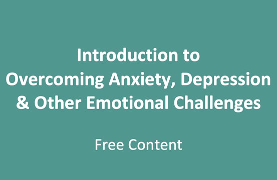 Introduction to Overcoming Anxiety, Depression and Other Emotional Challenges