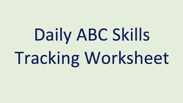 Daily ABC Skills Tracking Worksheet