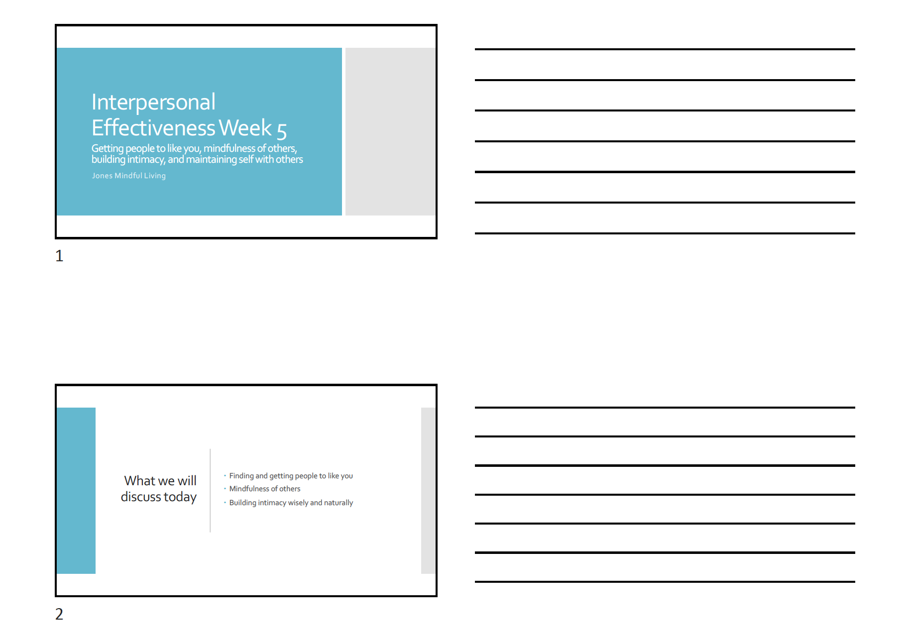 Interpersonal Effectiveness Week 5 (3 slides per page) PDF