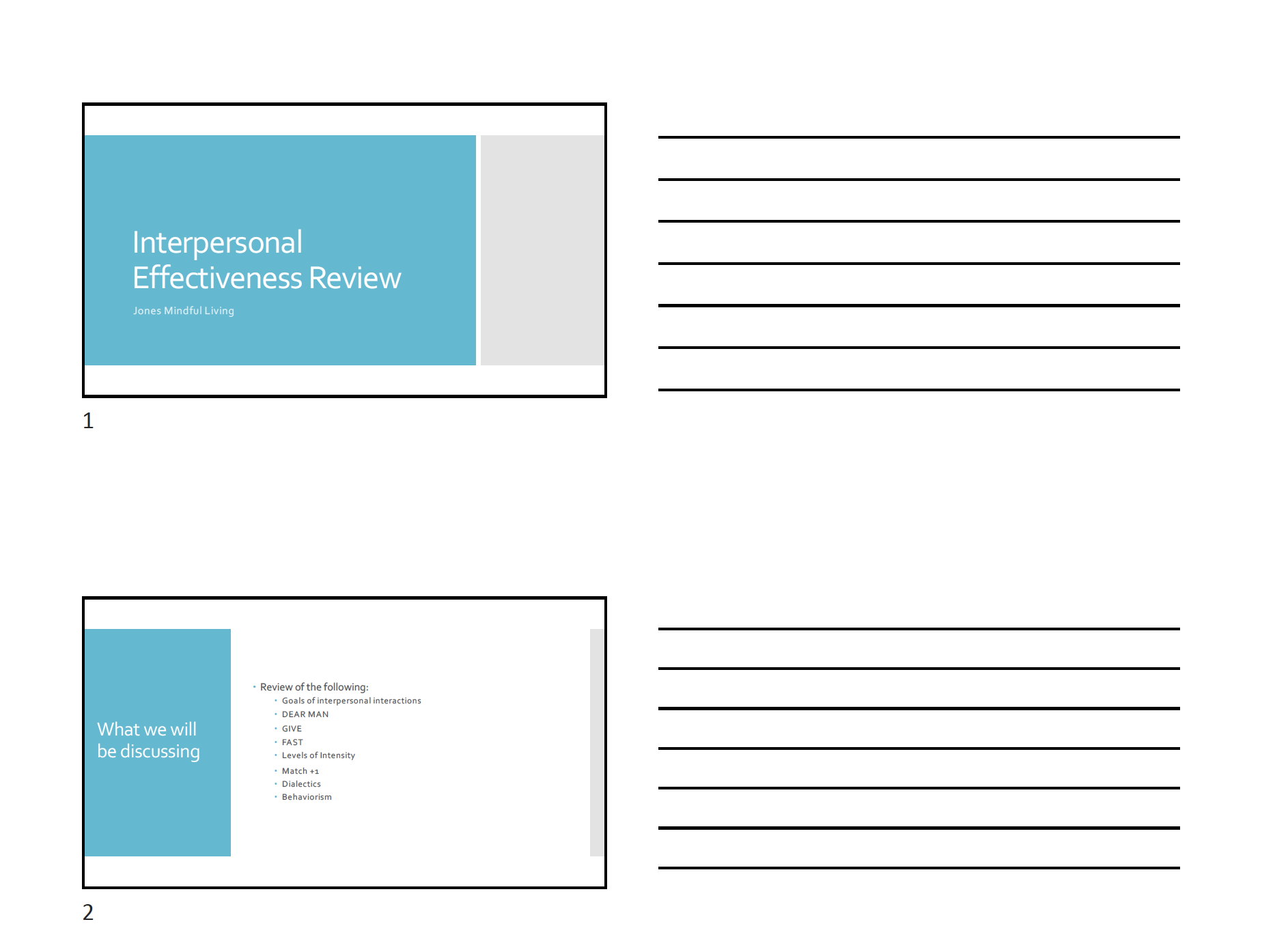Interpersonal Effectiveness Review PDF (3 slides per page)