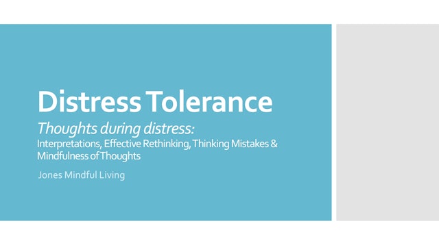 Distress Tolerance Week 4 presentation PDF