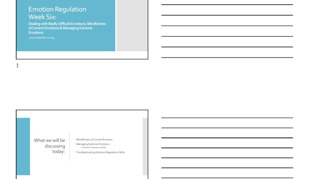 Emotion Regulation Week Six Presentation PDF (3 slides per page)