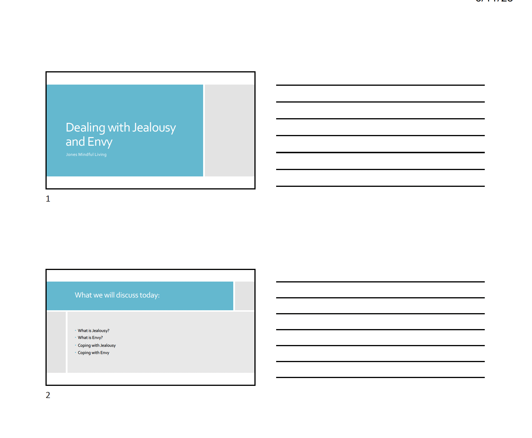 Jealousy and Envy PDF (3 slides per page)