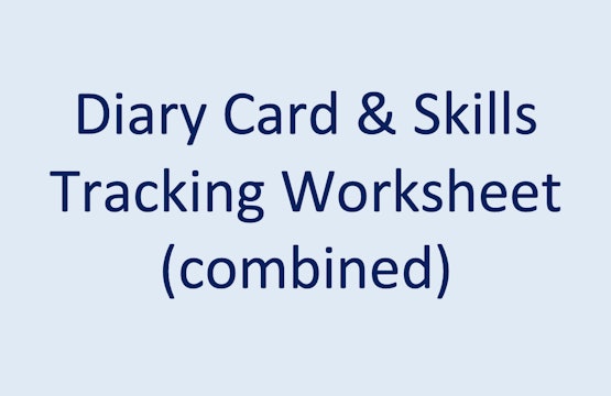 Diary Card & Skills Tracking Worksheet Combined