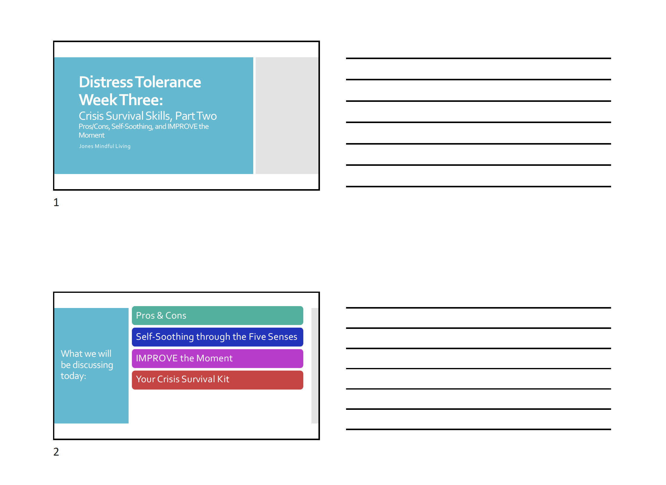 Distress Tolerance Week 3 Presentation (3-slides-per-page) PDF