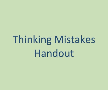 Thinking Mistakes Handout