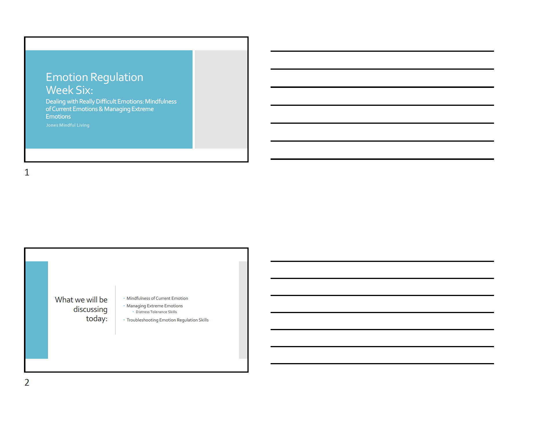 Emotion Regulation Week 6 (3 slides per page)