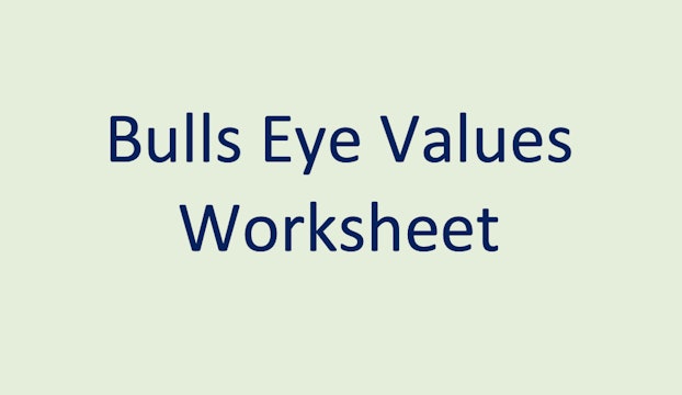 Bulls Eye Values Worksheet 