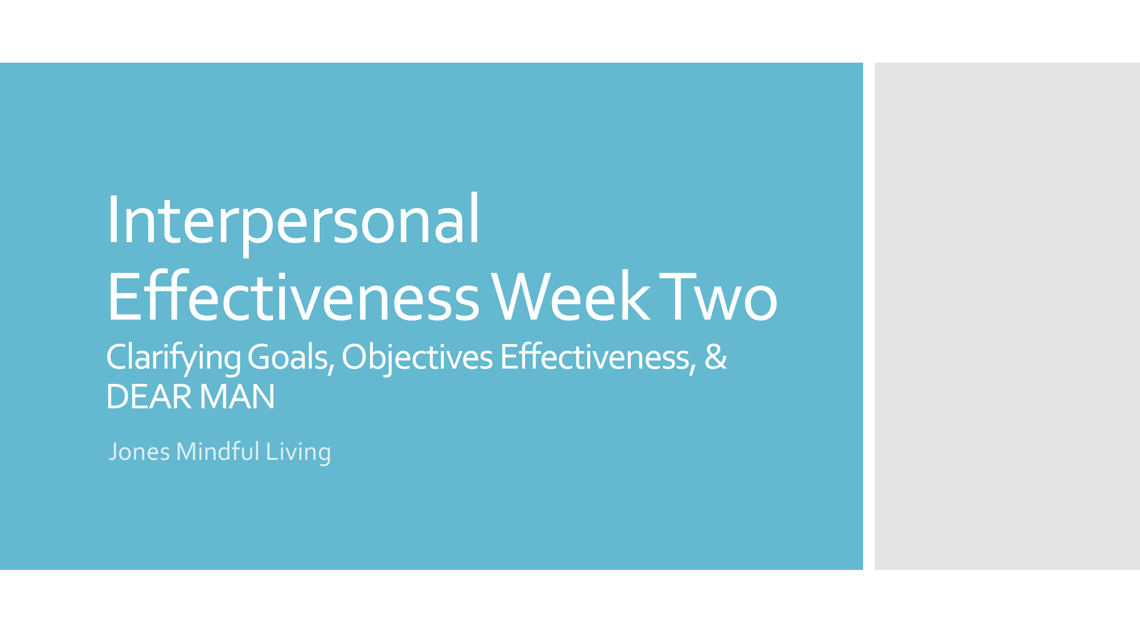 Interpersonal Effectiveness Week 2 PDF