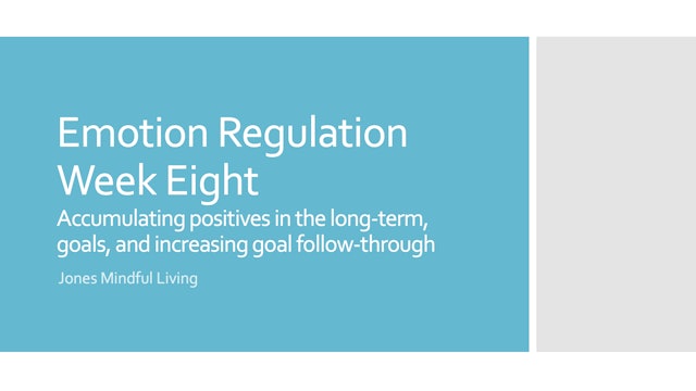 Emotion Regulation Week 8 PDF